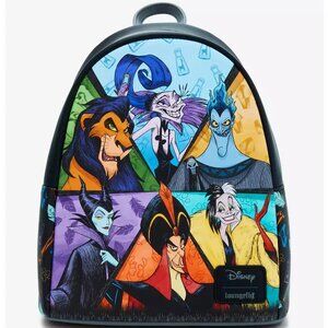 Loungefly Disney Villains Mini Backpack Maleficent Scar Yzma Jafar Cruella Hades